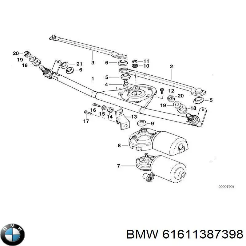 Trapézio de limpador pára-brisas BMW 61611387398 preço, a partir de 58,35 USD