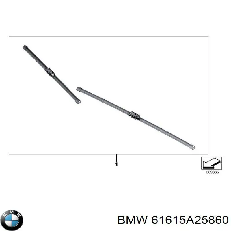 61619466590 BMW Limpa-pára-brisas do pára-brisas de condutor