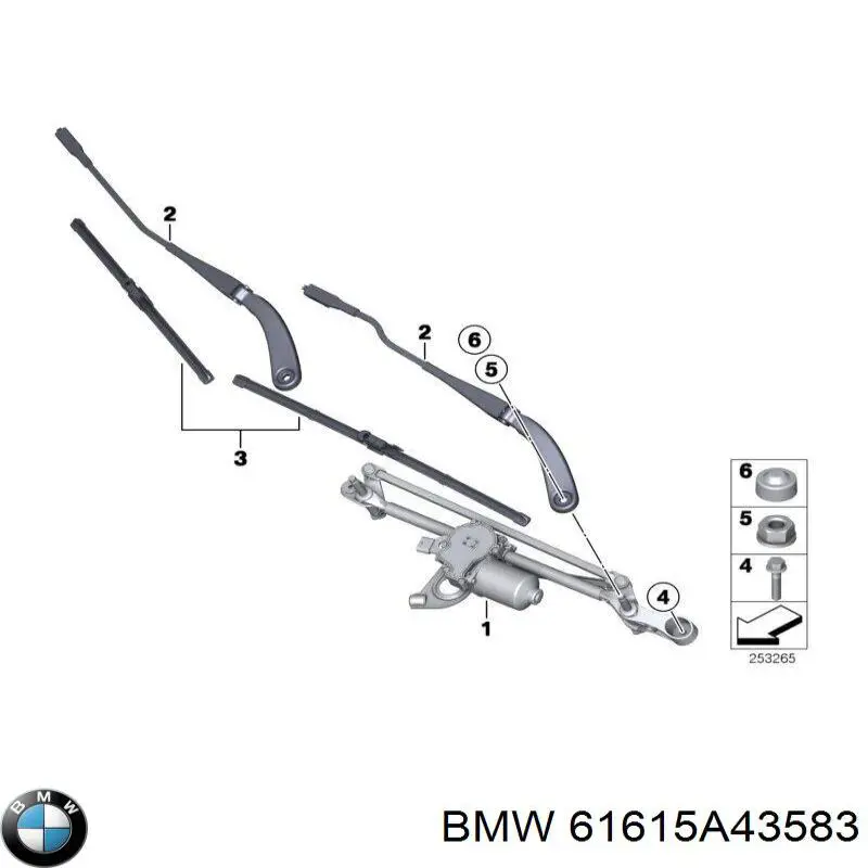 Limpa-pára-brisas do pára-brisas, kit de 2 un. BMW 61615A43583 preço, a partir de 25,02 USD