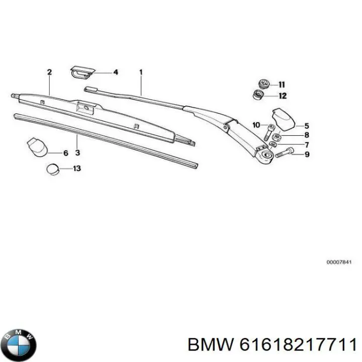 Elástico da escova de limpador pára-brisas de condutor BMW 61618217711 preço, a partir de 23,09 USD