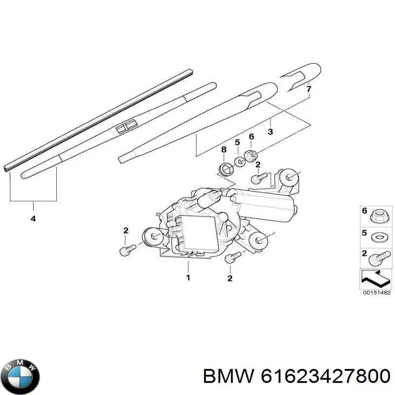Tampão da porca de fixação do braço de limpador de pára-brisa traseiro BMW 61623427800 preço, a partir de 31,48 USD