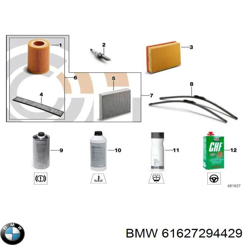 Compre 61627294429 BMW Limpa-pára-brisas de vidro traseiro