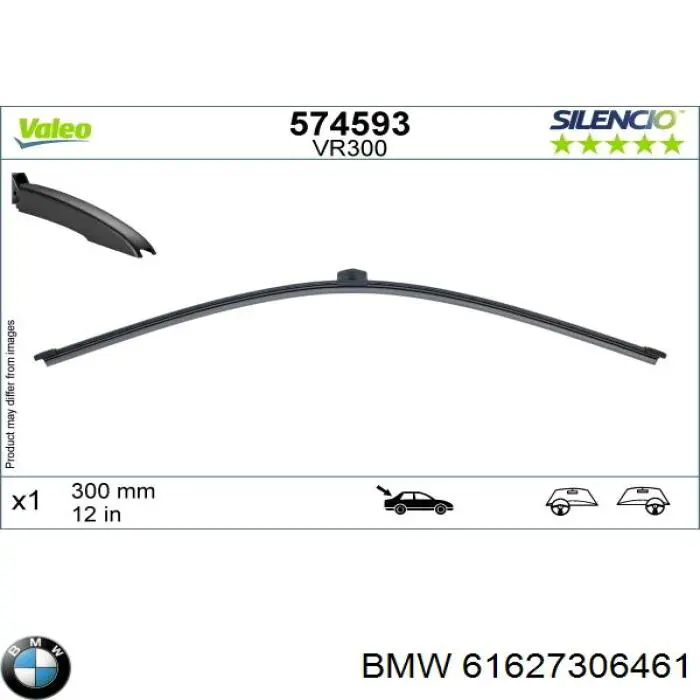Compre 61627306461 BMW Limpa-pára-brisas de vidro traseiro