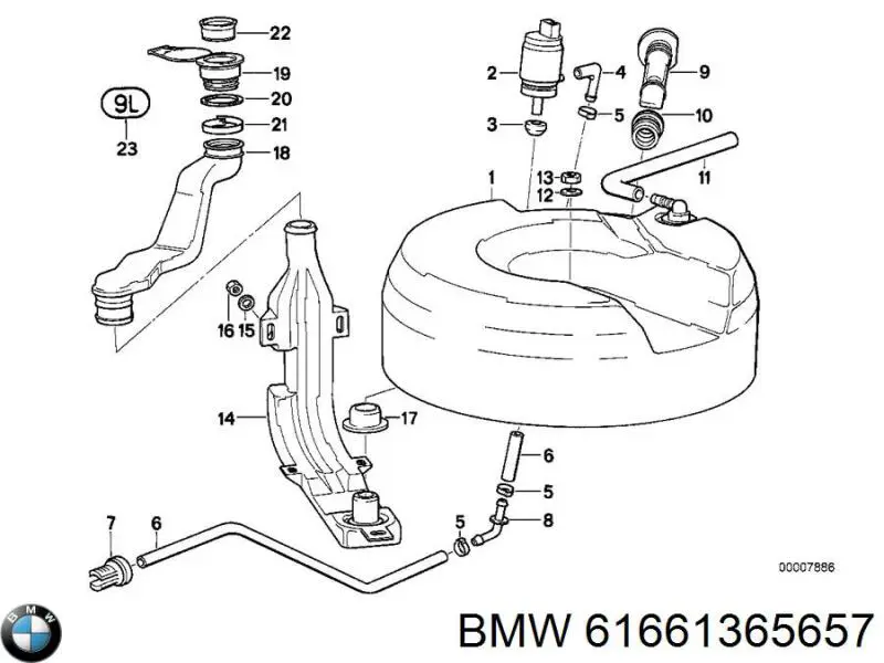 Compre 61661365657 BMW Vedante anular de bomba de fluido para lavador