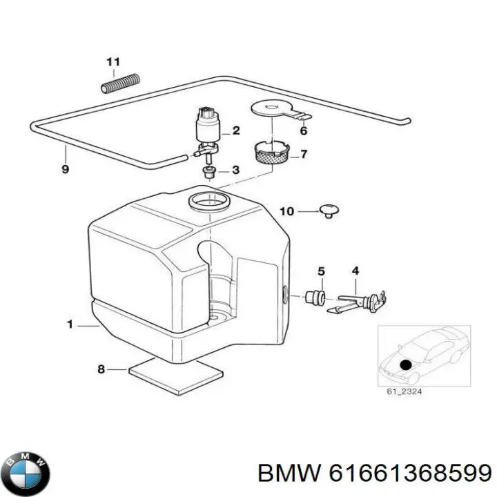  BMW 61661368599 preço, a partir de 5,11 USD