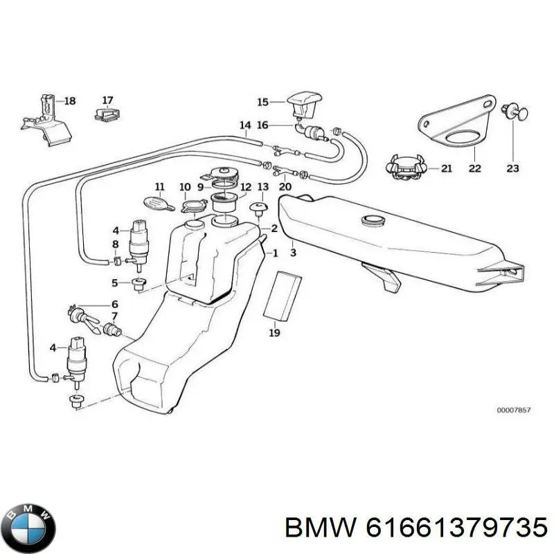 Compre 61661379735 BMW Injetor de fluido para lavador de pára-brisas