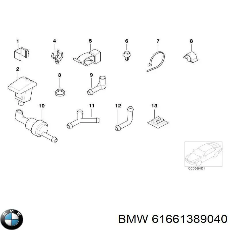  BMW 61661389040 preço, a partir de 22,85 USD