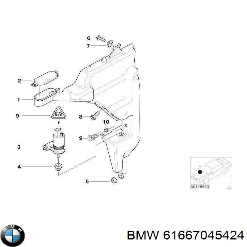 Tampa de tanque de fluido para lavador BMW 61667045424 preço, a partir de 10,80 USD