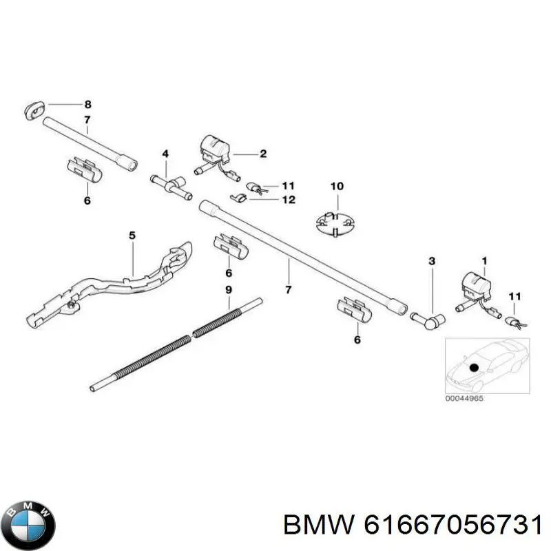 Injetor de fluido para lavador de pára-brisas BMW 61667056731 preço, a partir de 36,09 USD