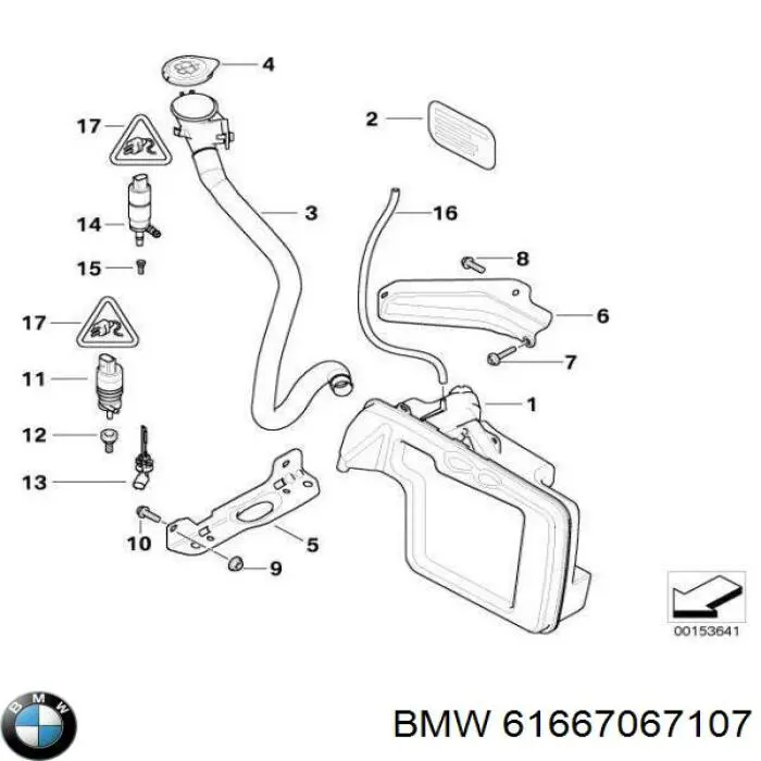 Tanque de fluido para lavador de vidro BMW 61667067107 preço, a partir de 71,51 USD