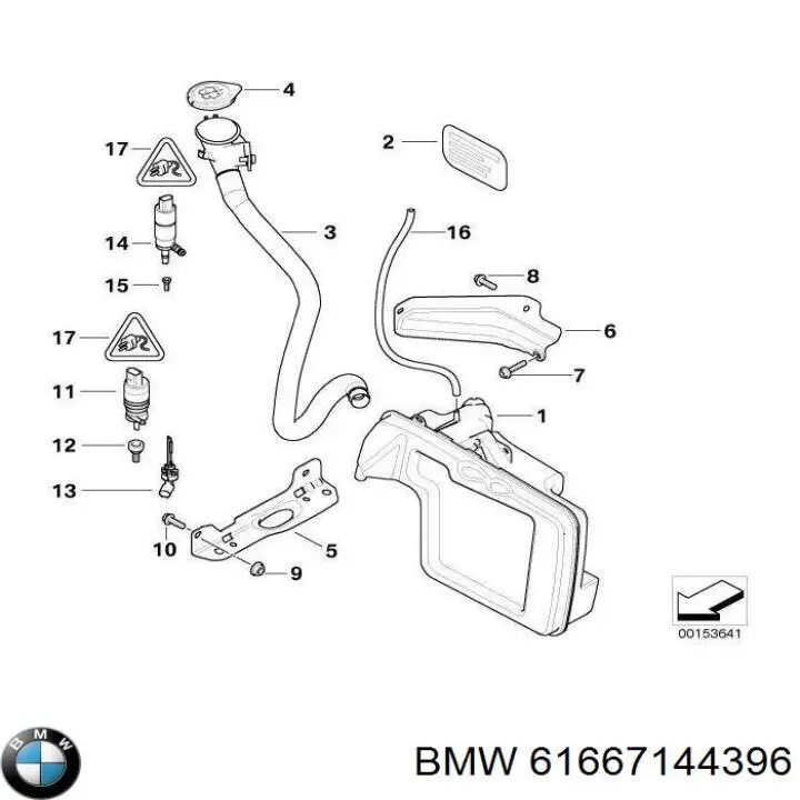 Gargalo do tanque de fluido para lavador BMW 61667144396 preço, a partir de 45,04 USD