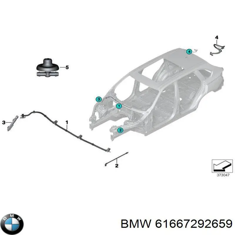 61667292659 BMW Injetor de fluido para lavador de pára-brisas