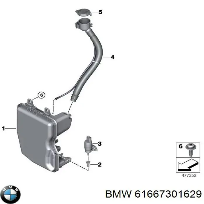 Gargalo do tanque de fluido para lavador BMW 61667301629 preço, a partir de 52,72 USD