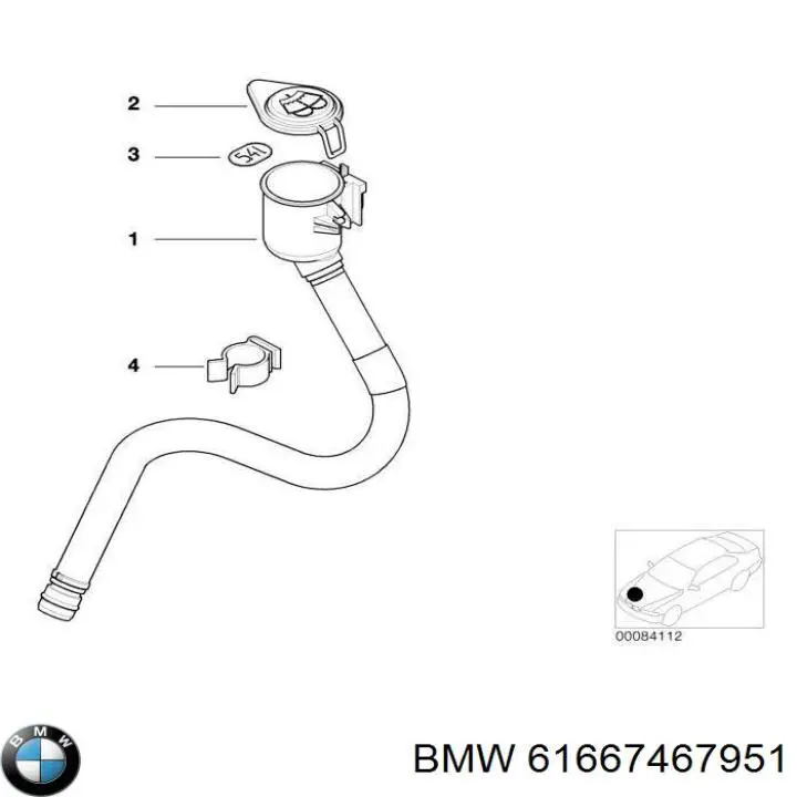 Tampa de tanque de fluido para lavador BMW 61667467951 preço, a partir de 3,60 USD