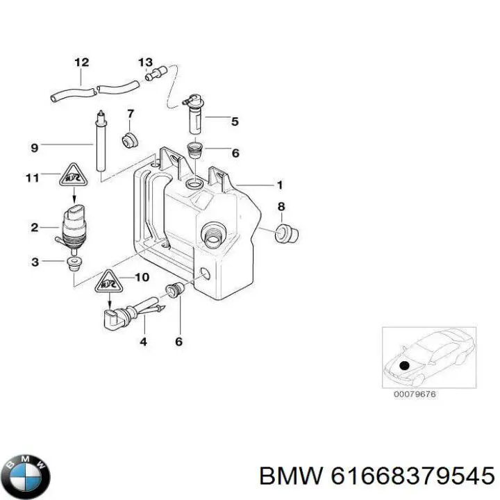 Tanque de fluido para lavador de vidro BMW 61668379545 preço, a partir de 58,35 USD