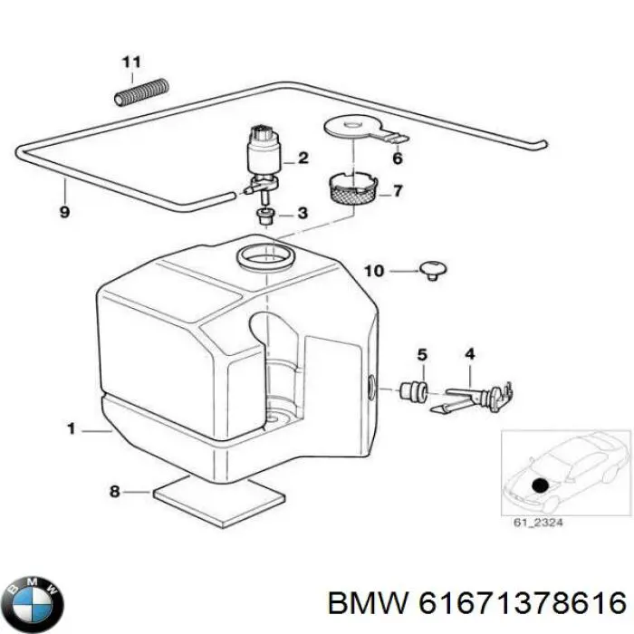 Injetor de fluido para lavador da luz dianteira BMW 61671378616 preço, a partir de 41,79 USD