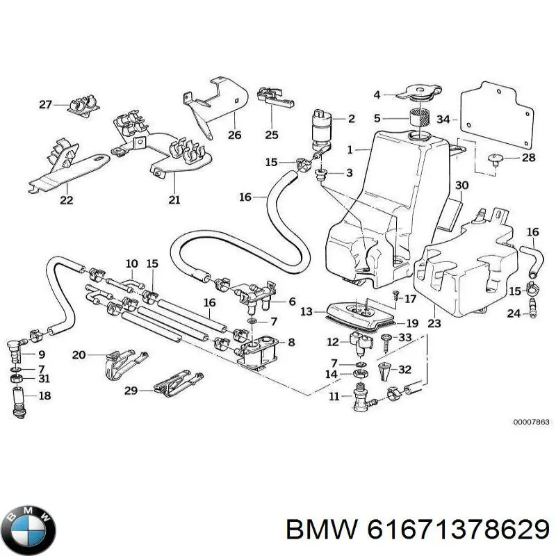 Válvula de retenção de fluido para lavador das luzes BMW 61671378629 preço, a partir de 32,82 USD