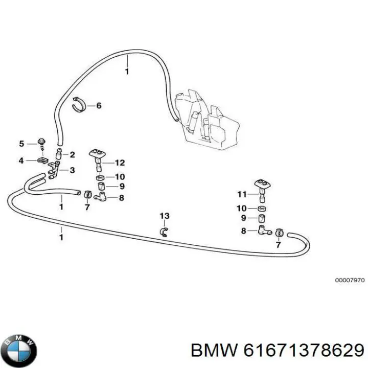 Compre 61671378629 BMW Válvula de retenção de fluido para lavador das luzes