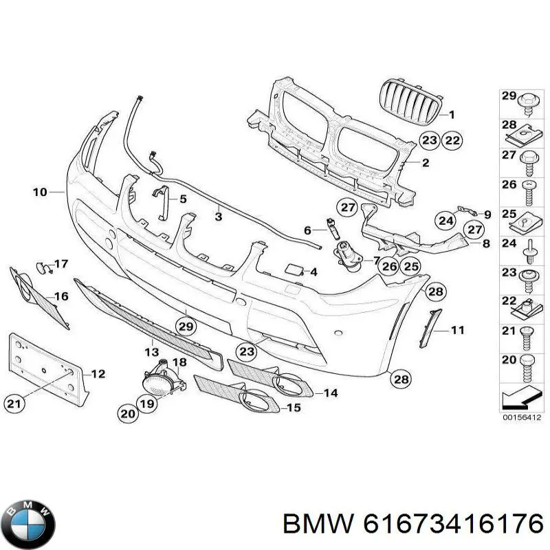 61673416176 BMW Placa sobreposta (tampa) do espelho de retrovisão direito