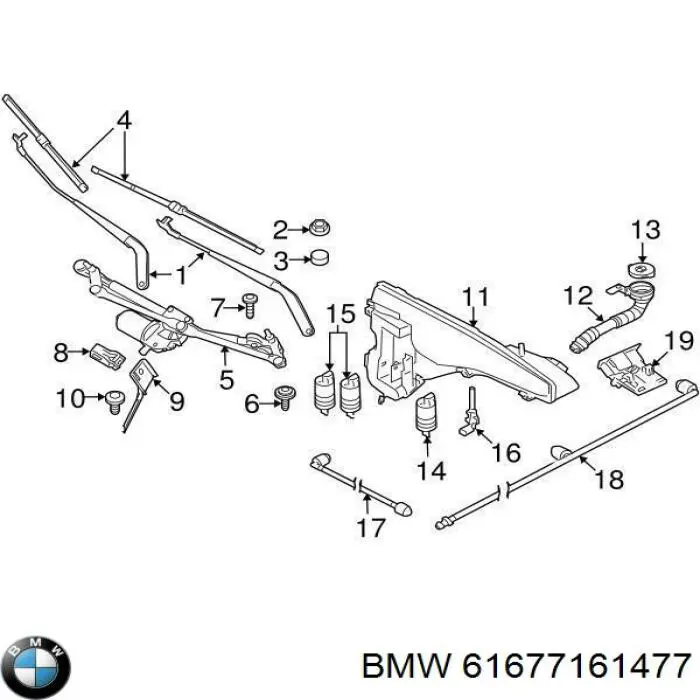 Tanque de fluido para lavador de vidro BMW 61677161477 preço, a partir de 137,91 USD