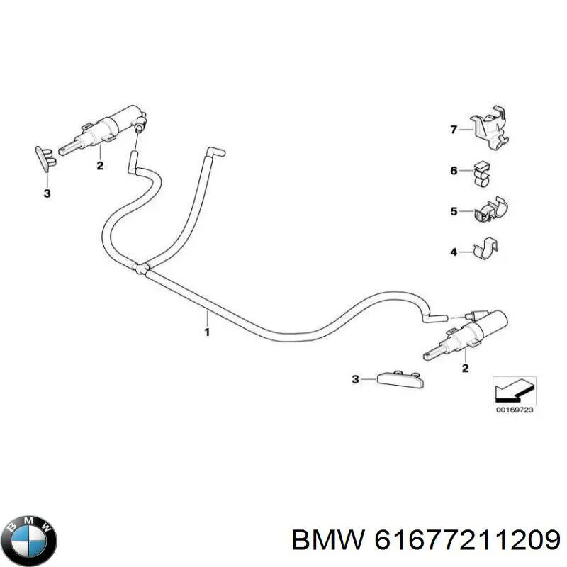 Placa sobreposta do injetor de fluido para lavador da luz dianteira BMW 61677211209 preço, a partir de 8,02 USD