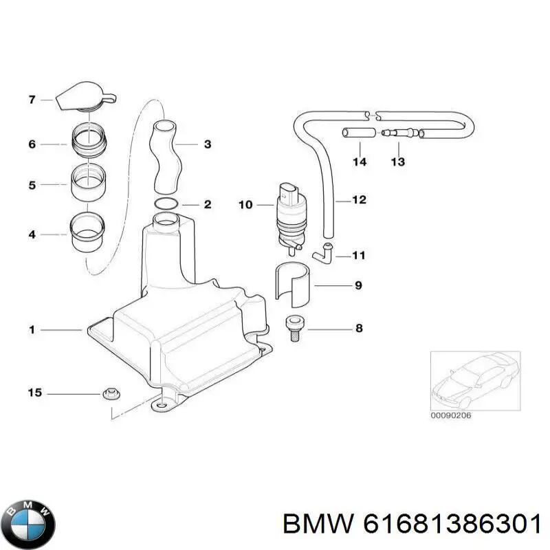 Compre 61681386301 BMW 