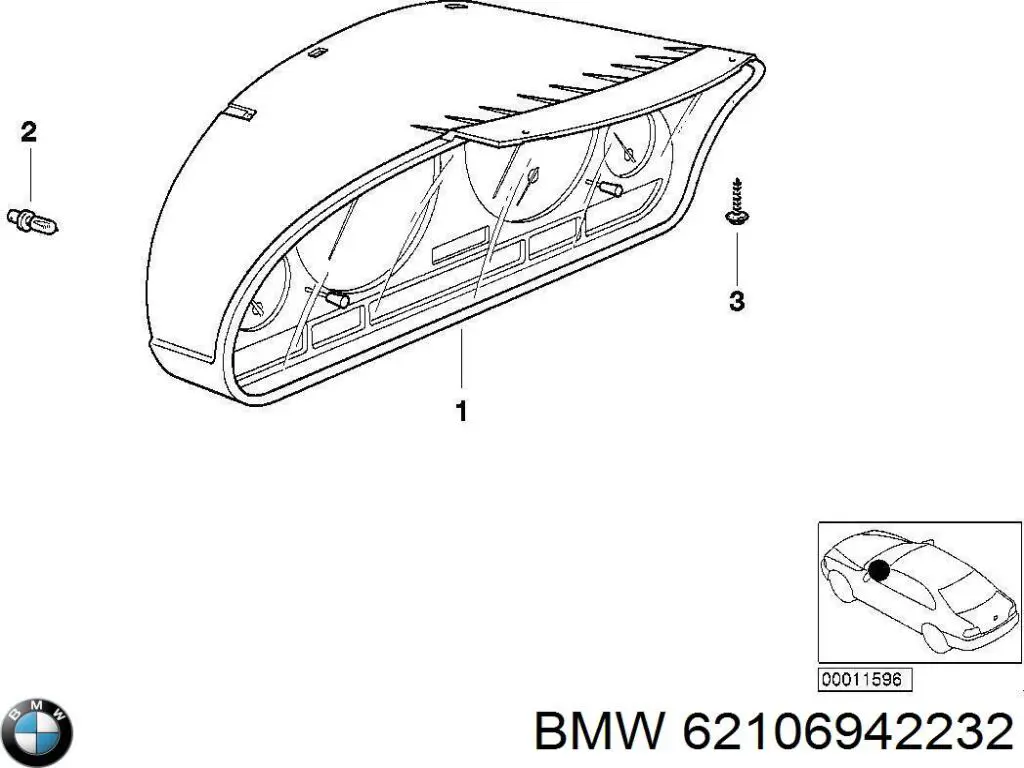 62106942232 BMW Painel de instrumentos (quadro de instrumentos)
