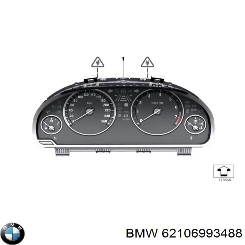 62106993488 BMW Painel de instrumentos (quadro de instrumentos)