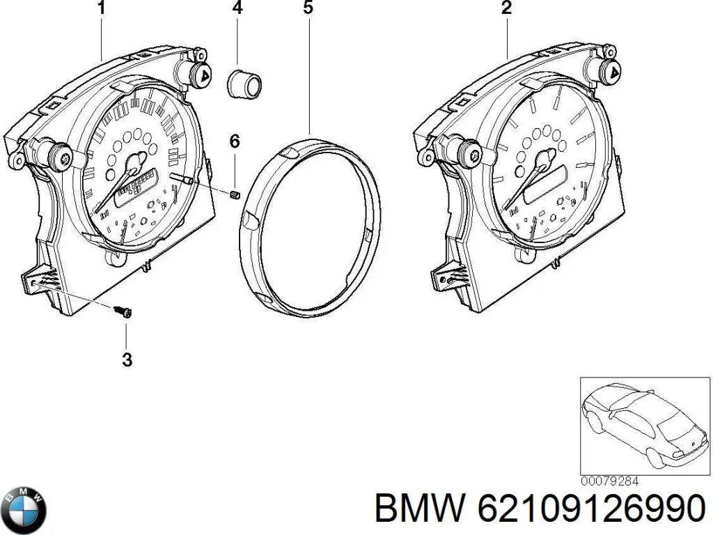 62116928884 BMW Unidade de escala de velocímetro
