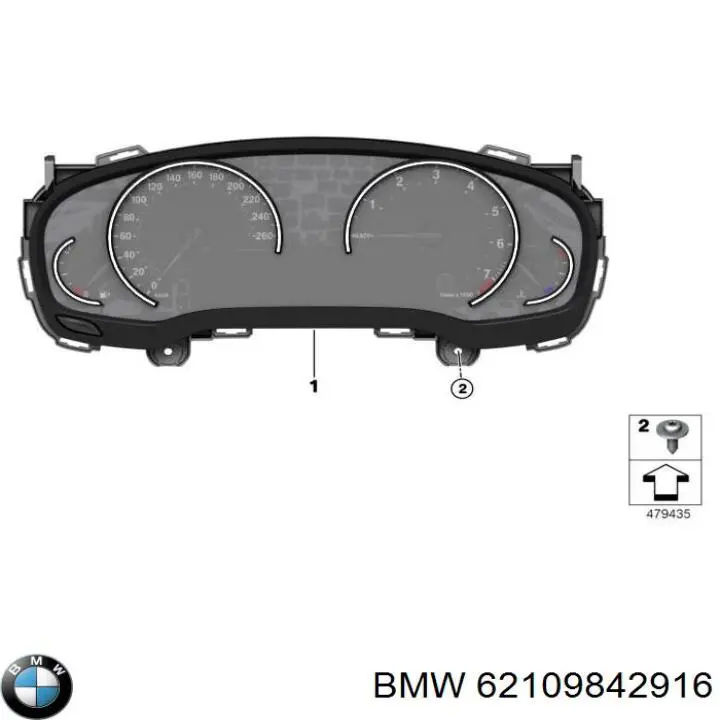62109842916 BMW Painel de instrumentos (quadro de instrumentos)