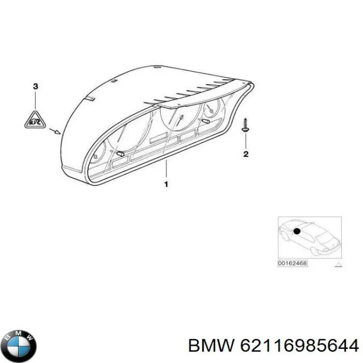 62116985644 BMW Painel de instrumentos (quadro de instrumentos)