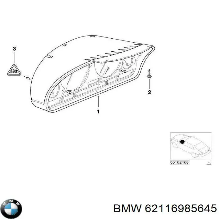 62116985645 BMW Painel de instrumentos (quadro de instrumentos)