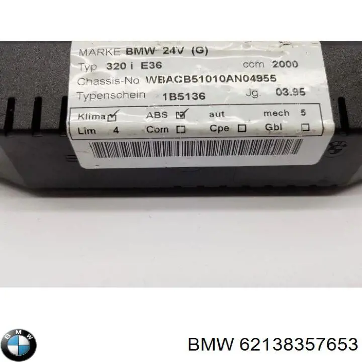 Compre 62138357653 BMW Unidade de controlo dos modos de aquecimento/condicionamento