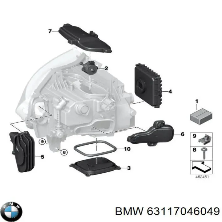 Compre 63117046049 BMW Corretor da luz