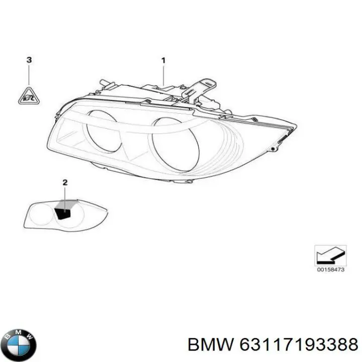 63117193388 BMW Luz direita