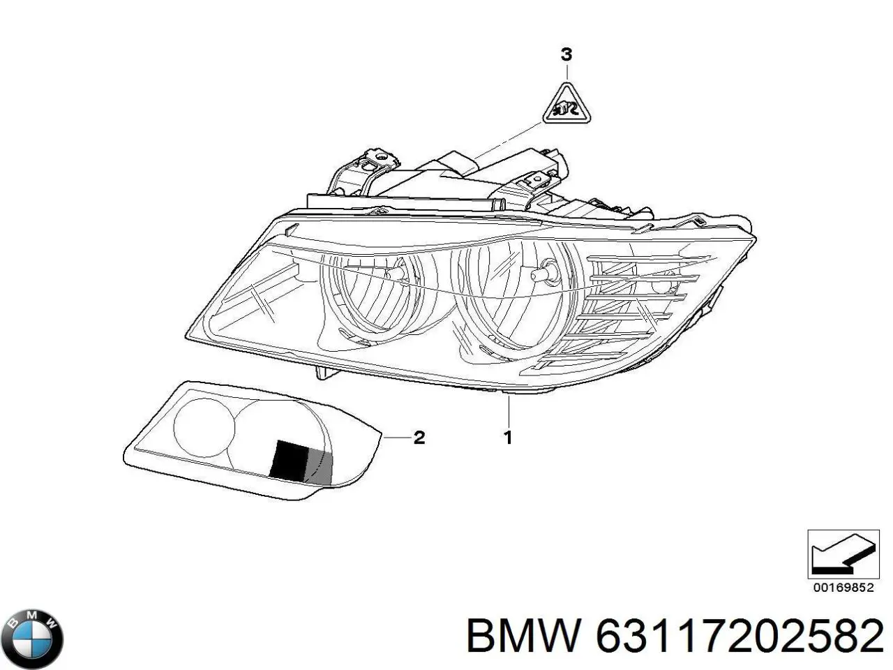 63117202582 BMW Luz direita