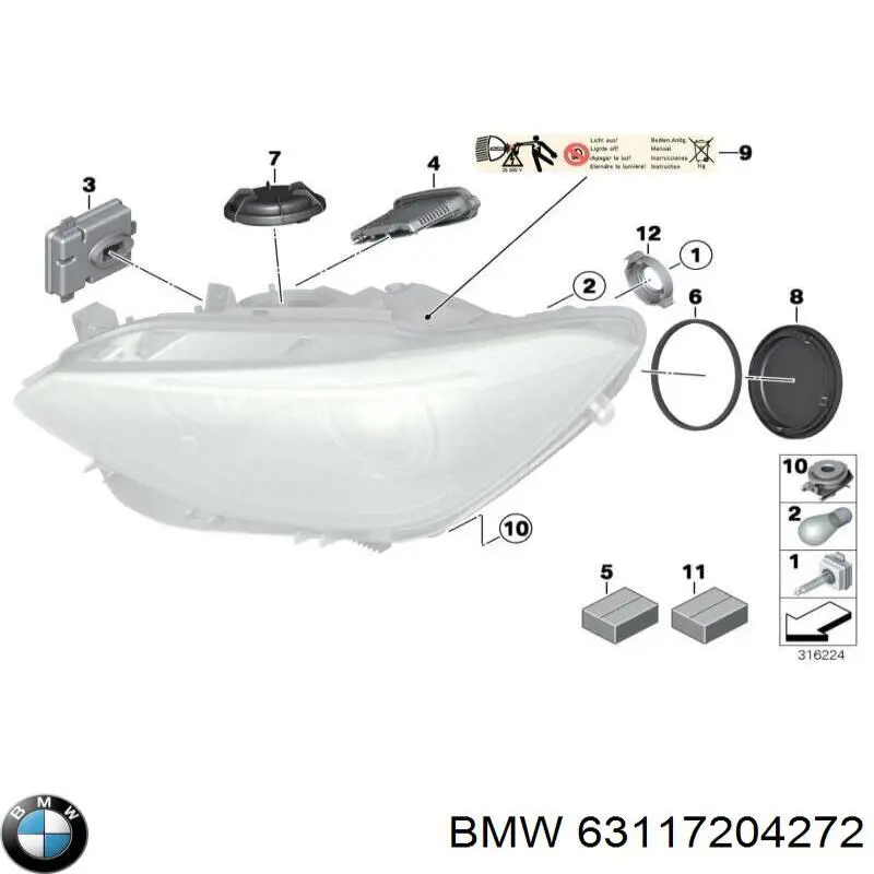 63117204272 BMW Tampão de panela de motor
