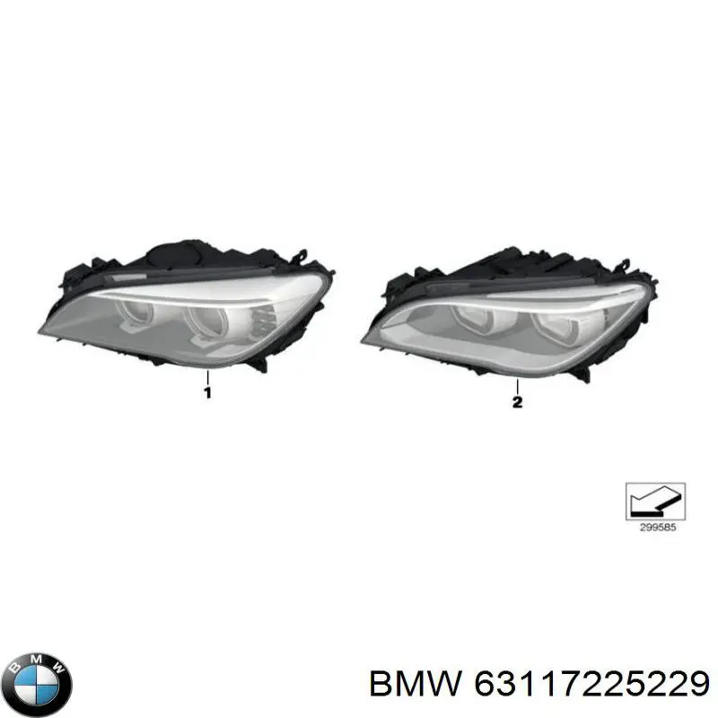 Luz esquerda BMW 63117225229 preço, a partir de 973,11 USD