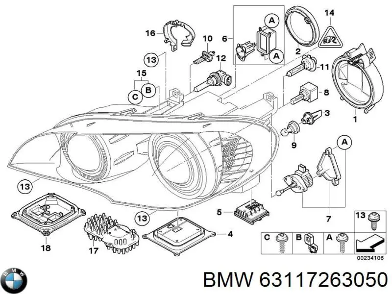  BMW 63117263050 preço, a partir de 79,39 USD