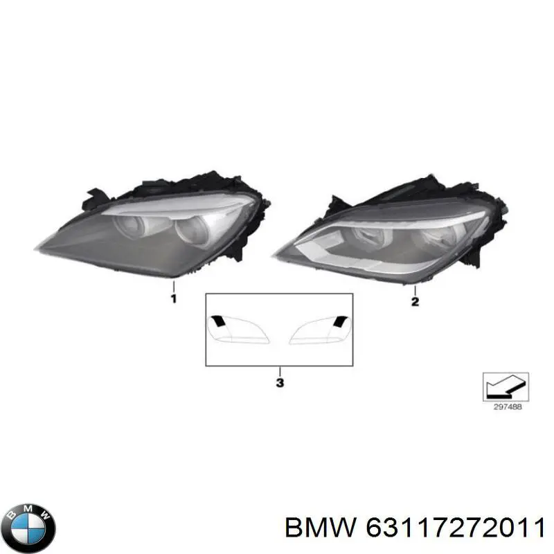 Luz esquerda BMW 63117272011 preço, a partir de 1115,66 USD