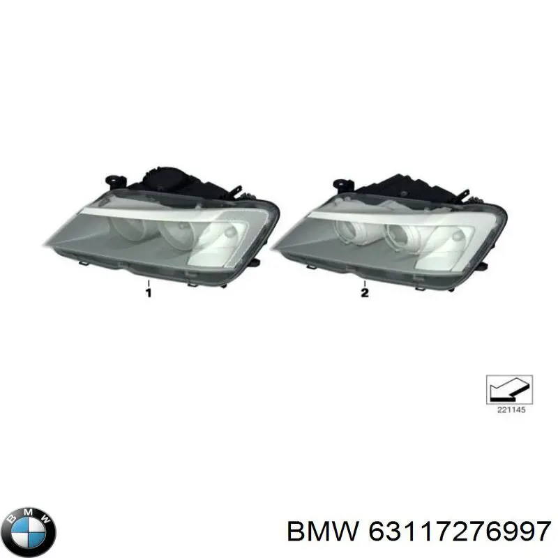 Luz esquerda BMW 63117276997 preço, a partir de 800,33 USD