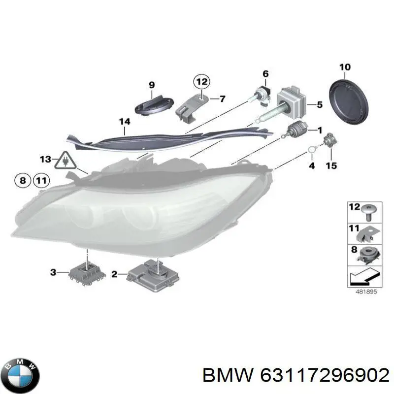 Consola (adaptador) de fixação das luzes dianteiras BMW 63117296902 preço, a partir de 62,41 USD