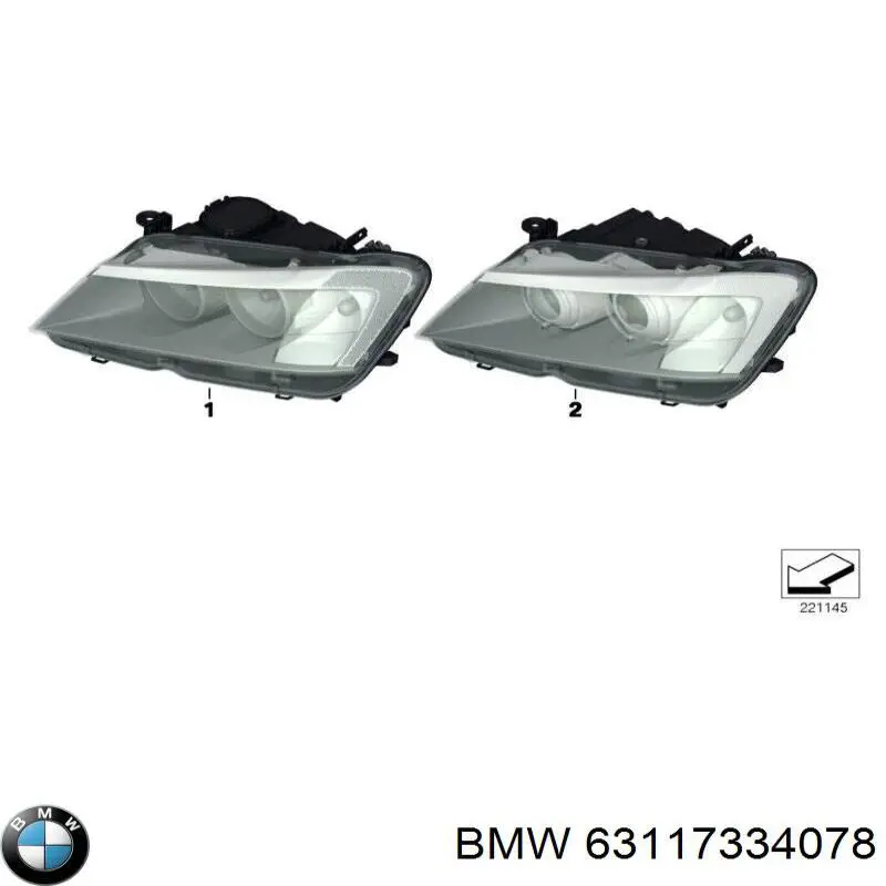 Luz direita BMW 63117334078 preço, a partir de 367,84 USD