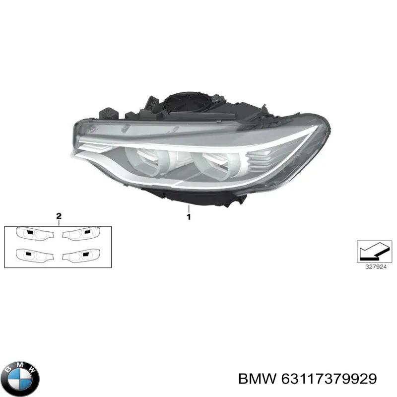Consola (adaptador) de fixação das luzes dianteiras BMW 63117379929 preço, a partir de 78,48 USD