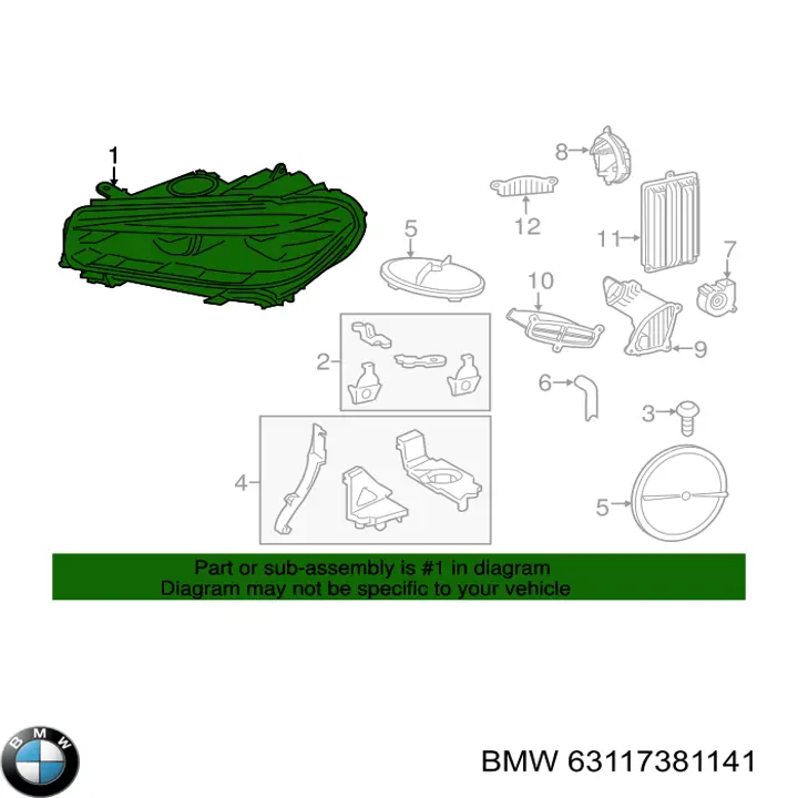 63117381141 BMW Luz esquerda