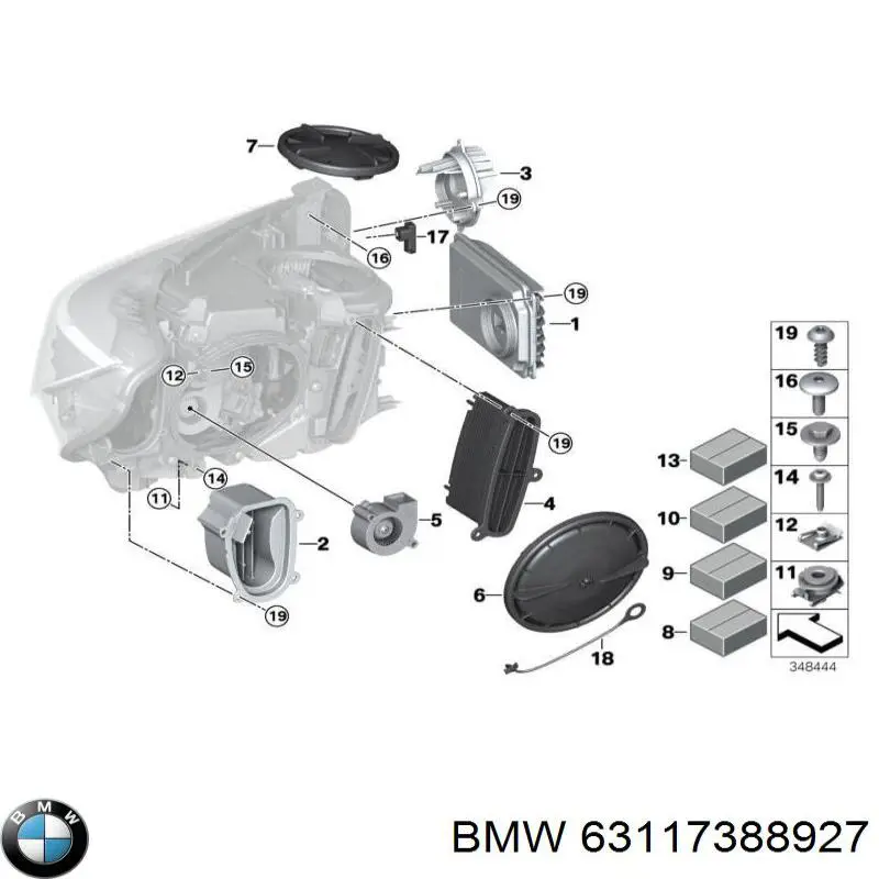 Luz esquerda BMW 63117388927 preço, a partir de 1028,07 USD