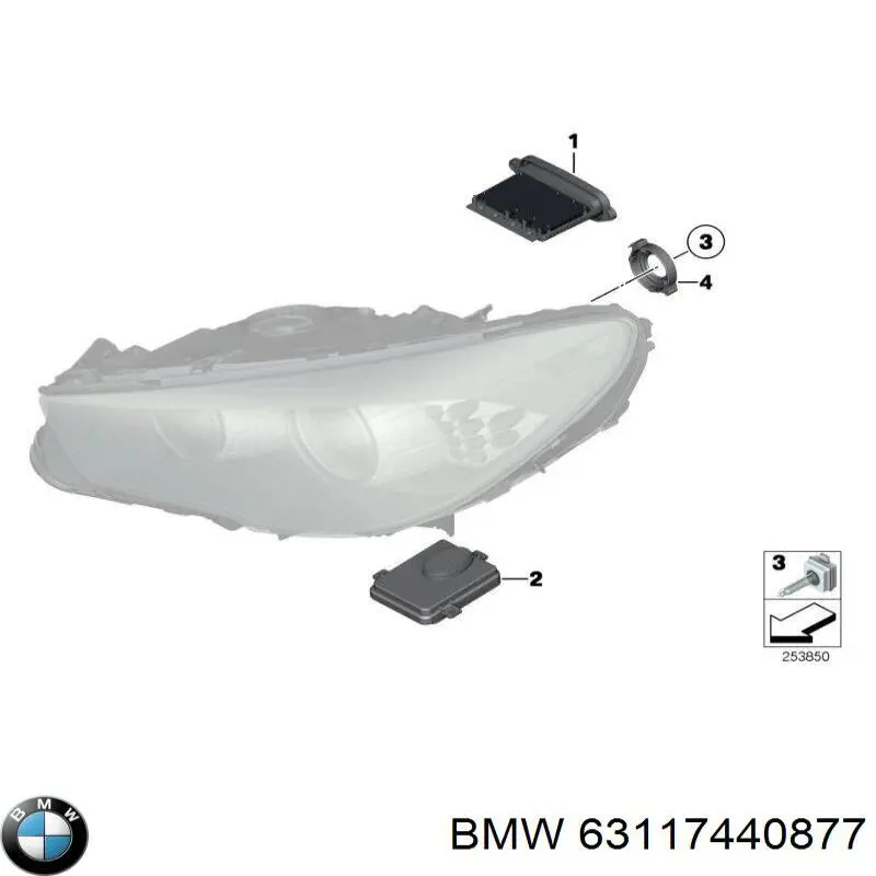 Módulo de direção (Centralina eletrônica) das luzes BMW 63117440877 preço, a partir de 250,11 USD
