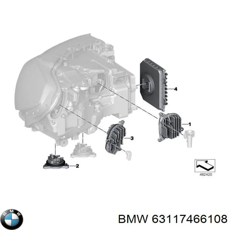 Unidade de controlo de iluminação BMW 63117466108 preço, a partir de 48,00 USD