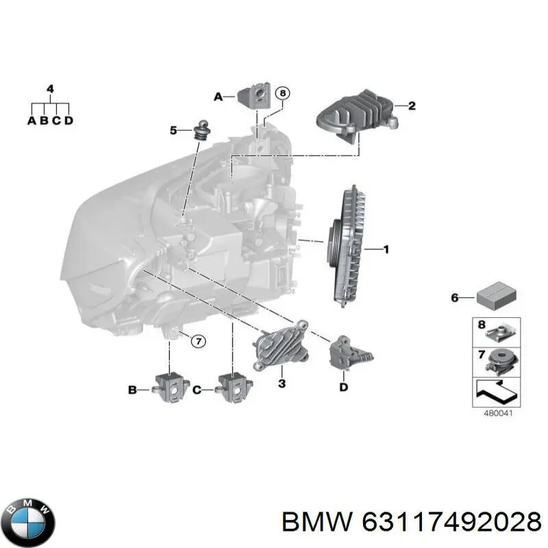 Módulo de direção (Centralina eletrônica) das luzes BMW 63117492028 preço, a partir de 111,41 USD