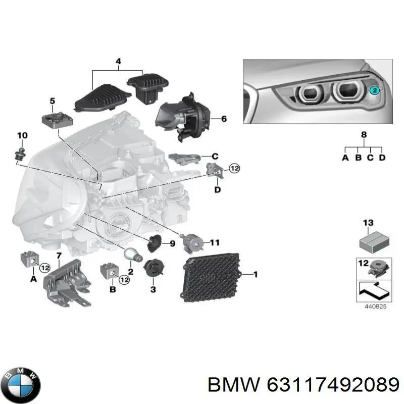 Módulo de direção (Centralina eletrônica) das luzes BMW 63117492089 preço, a partir de 116,16 USD